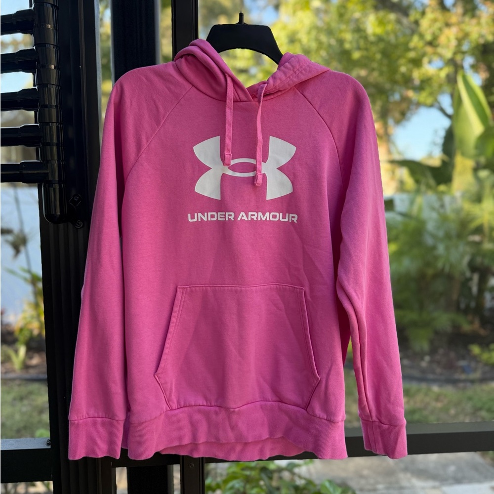 Under Armour Bright Pink Pullover Hoodie (women’s)